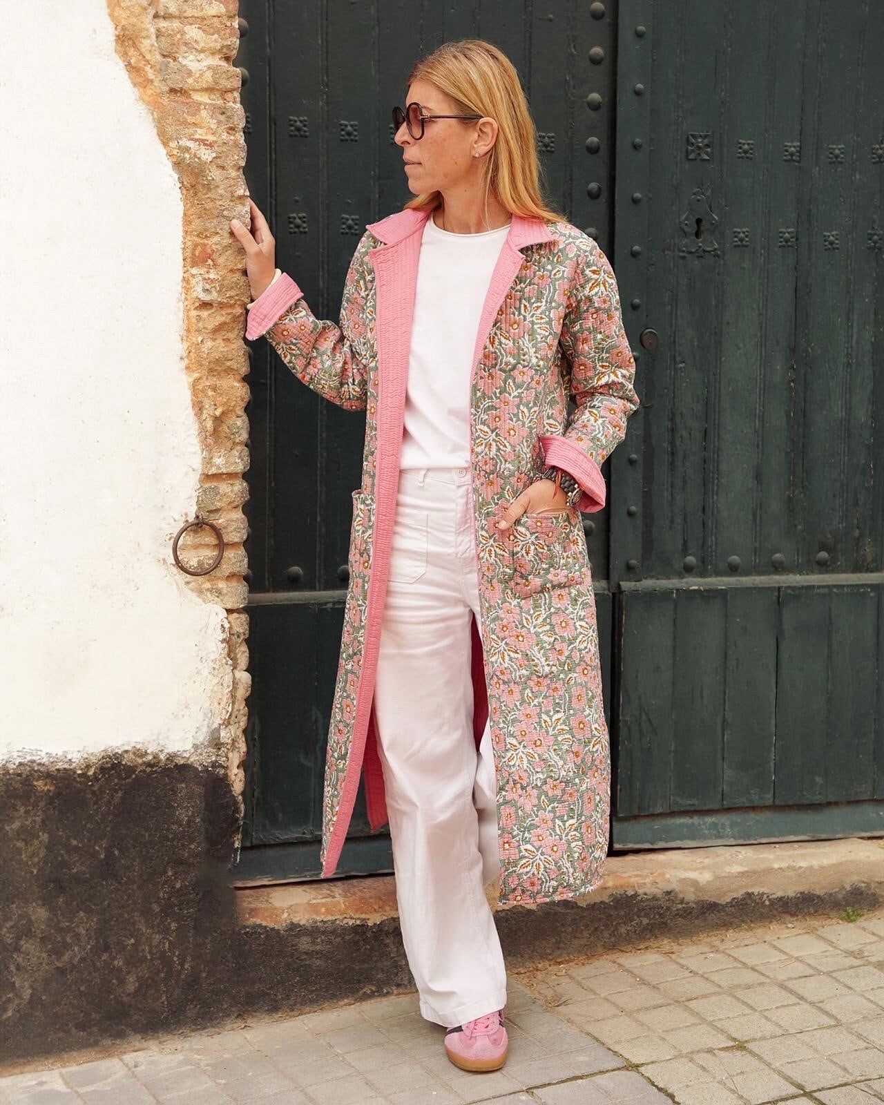 ジャケット・アウター ameri INDIA INDIA BLOCK PRINT JACKET Indian Block Print Quilted Jacket - Bohemian Women's Wear