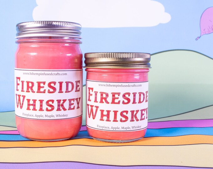Fireside Whiskey Hemp-Infused Soy Candle