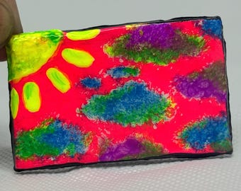 Trippy Neon Clouds, Bar Pin Brooch
