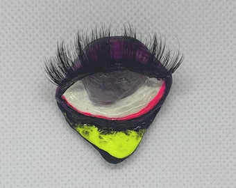 Trippy Neon, UV Light Reactive, Eye Magnets