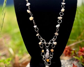 Handmade Chainmail And Crystal Necklace