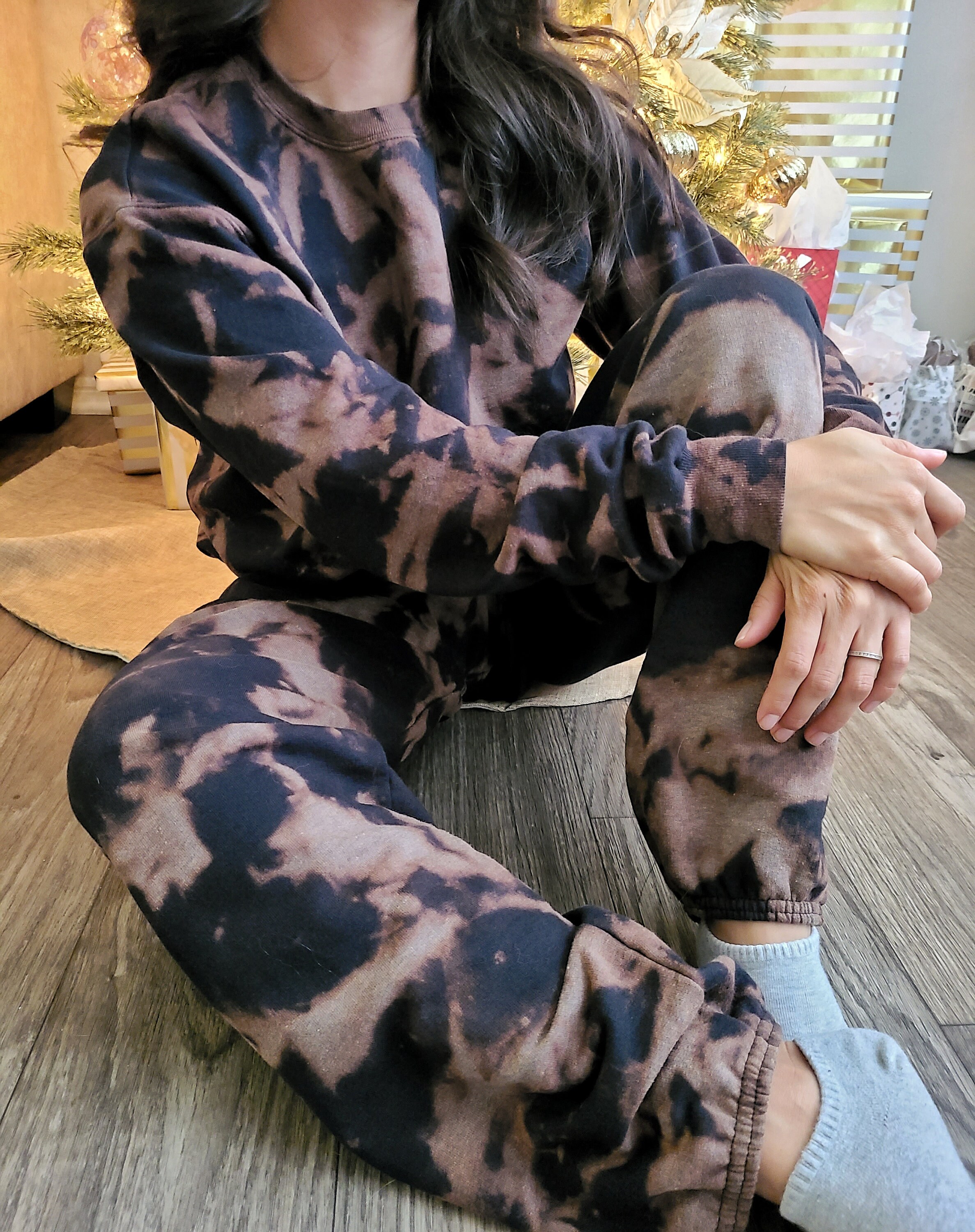 mens tie dye sweat suit