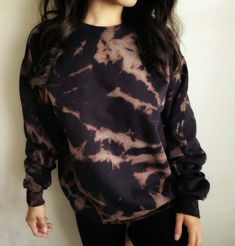 Bleach Crew Neck Sweater Bleach Tie Dye Sweater Bleach Etsy
