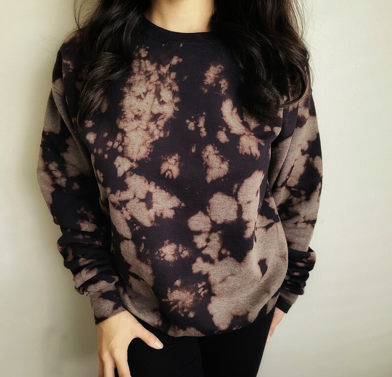 Bleach Crew Neck Sweater Bleach Tie Dye Sweater Bleach Etsy UK