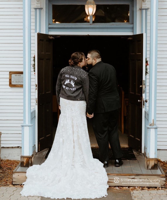 Personalized Black Pearl Denim Bridal Jacket: 'till Death' Wedding Jean | Wedding Jacket | Bridal Jacket - Etsy Personalized Black Pearl Denim Bridal Jacket: 'till Death' Wedding Jean | Wedding Jacket | Bridal Jacket - Etsy