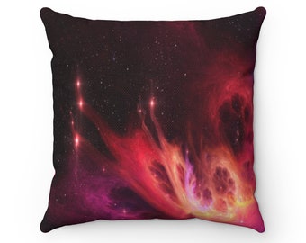 Square Pillow Case, Spun Polyester, solar flare throw pillow cover, 4 sizes