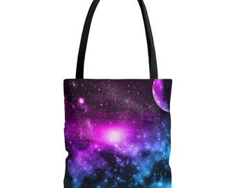 Galaxy Tote Bag, space design, shopping tote, book bag