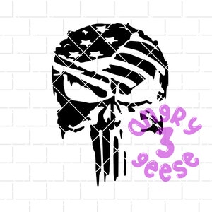 Skull American Flag Descarga digital para camisas, vaso, calcomanía, ráster y archivo vectorial
