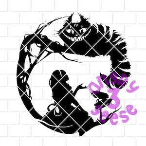 Alice in Wonderland Digital Download svg, png, dxf, eps Files for Shirts, Decals, Stickers, and Printables