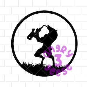 Werewolf Playing Saxophone Digital Download eps dxf svg cut files png for sublimation for t=shirts decals stickers tumbler sign printable
