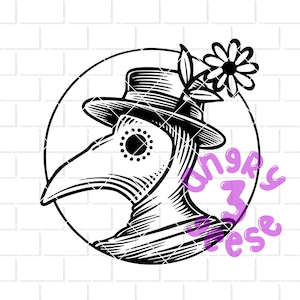 Plague Doctor Digital Download eps, dxf, svg cut files, png for sublimation for shirts, decals, stickers, printables