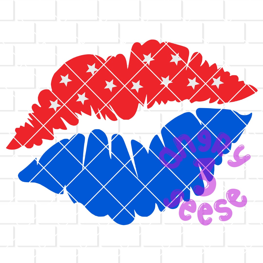 American Flag Kiss Digital Download Svg Png Dxf Eps Files Etsy