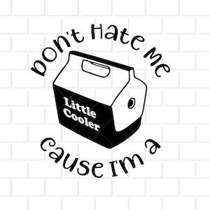 Don&#39;t Hate Me Cause I&#39;m a Little Cooler Digital Download for shirts, decals, stickers, instant download svg, png, dxf, eps Files