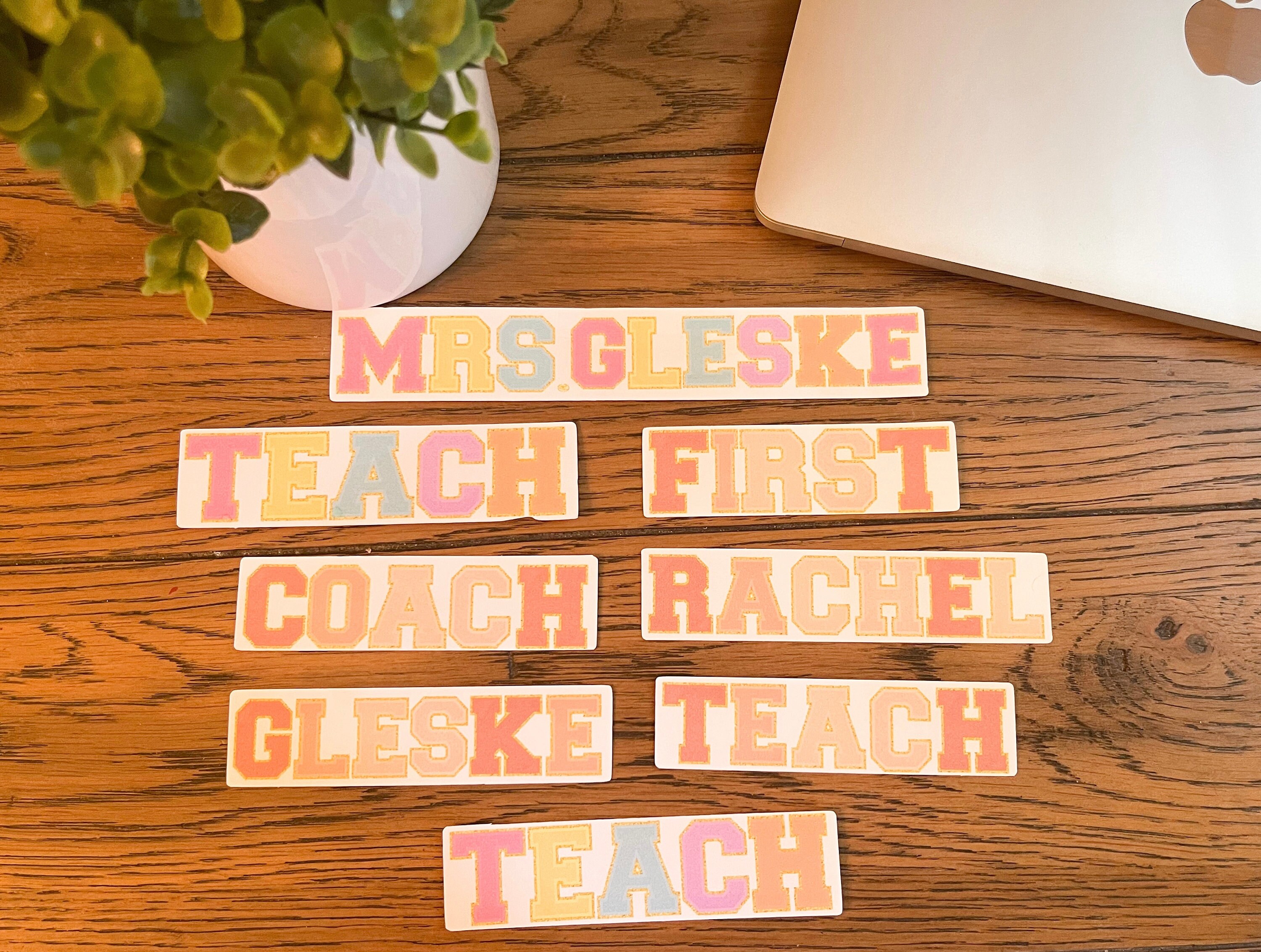 Personalized Varsity Letter Stickers Chenille Stickers Etsy