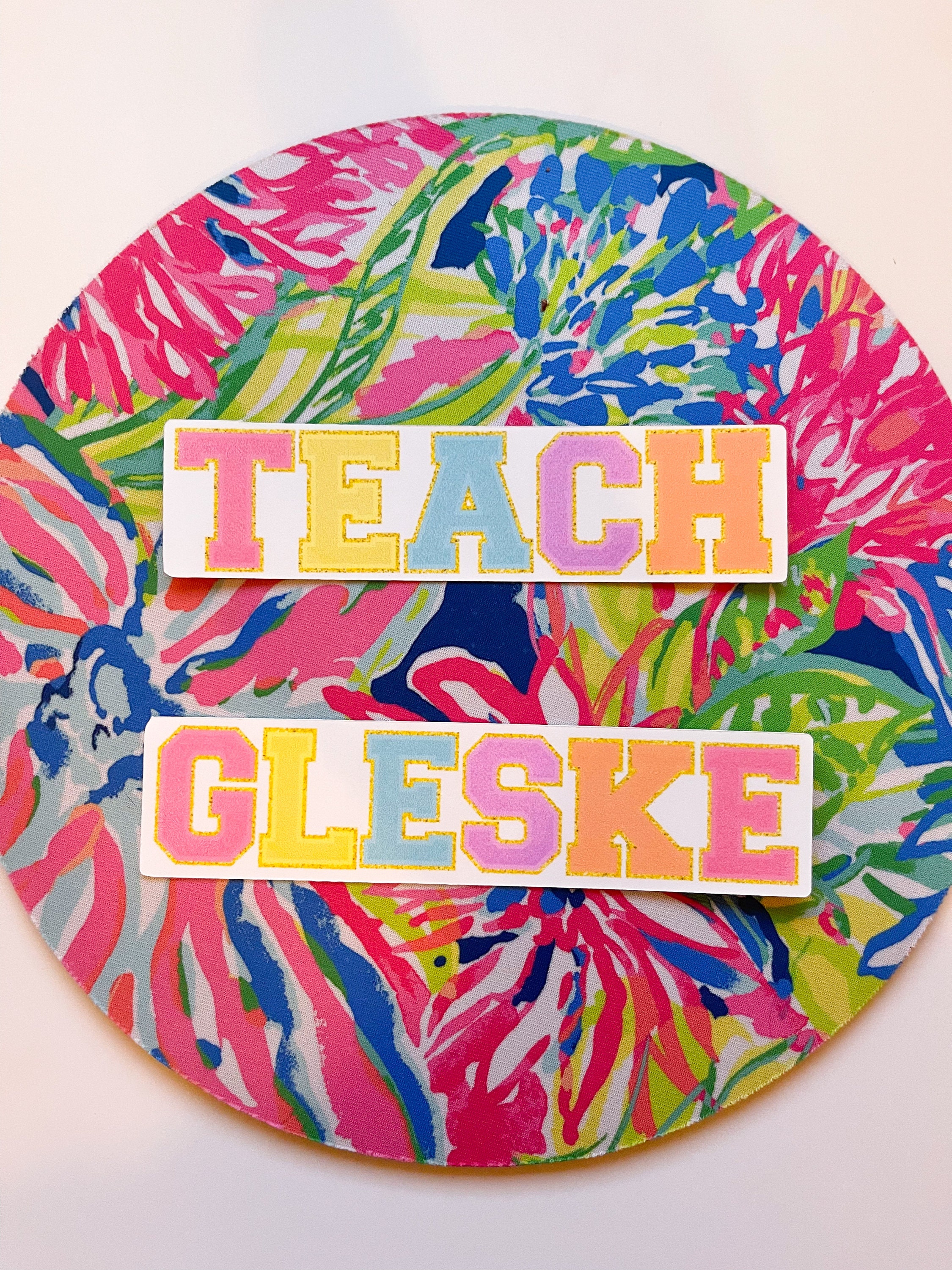 Personalized Varsity Letter Stickers Chenille Stickers Etsy