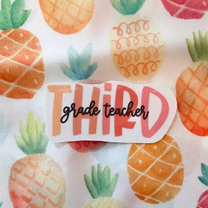 Third Grade Teacher Sticker | Third Grade Sticker | Third Grade | Grade Level Teacher