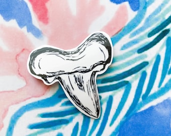 Shark Tooth Sticker | Shark Tooth | Shark Teeth | Hand drawn shark tooth | Sharks Tooth | Shark | Shark Sticker