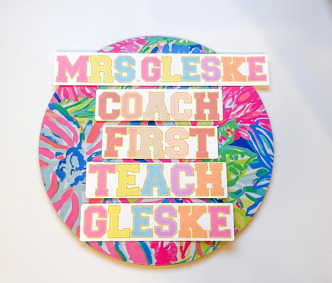 Personalized Varsity Letter Stickers Chenille Stickers Etsy