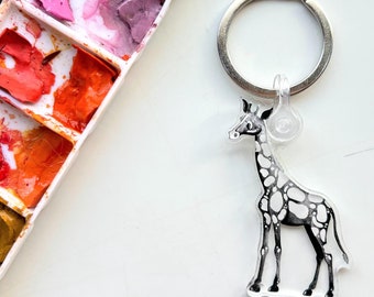 Fuqimanman2020 Cute Animal Wacky Keychain - Elephant Giraffe Lion Key Ring With Wrist Strap