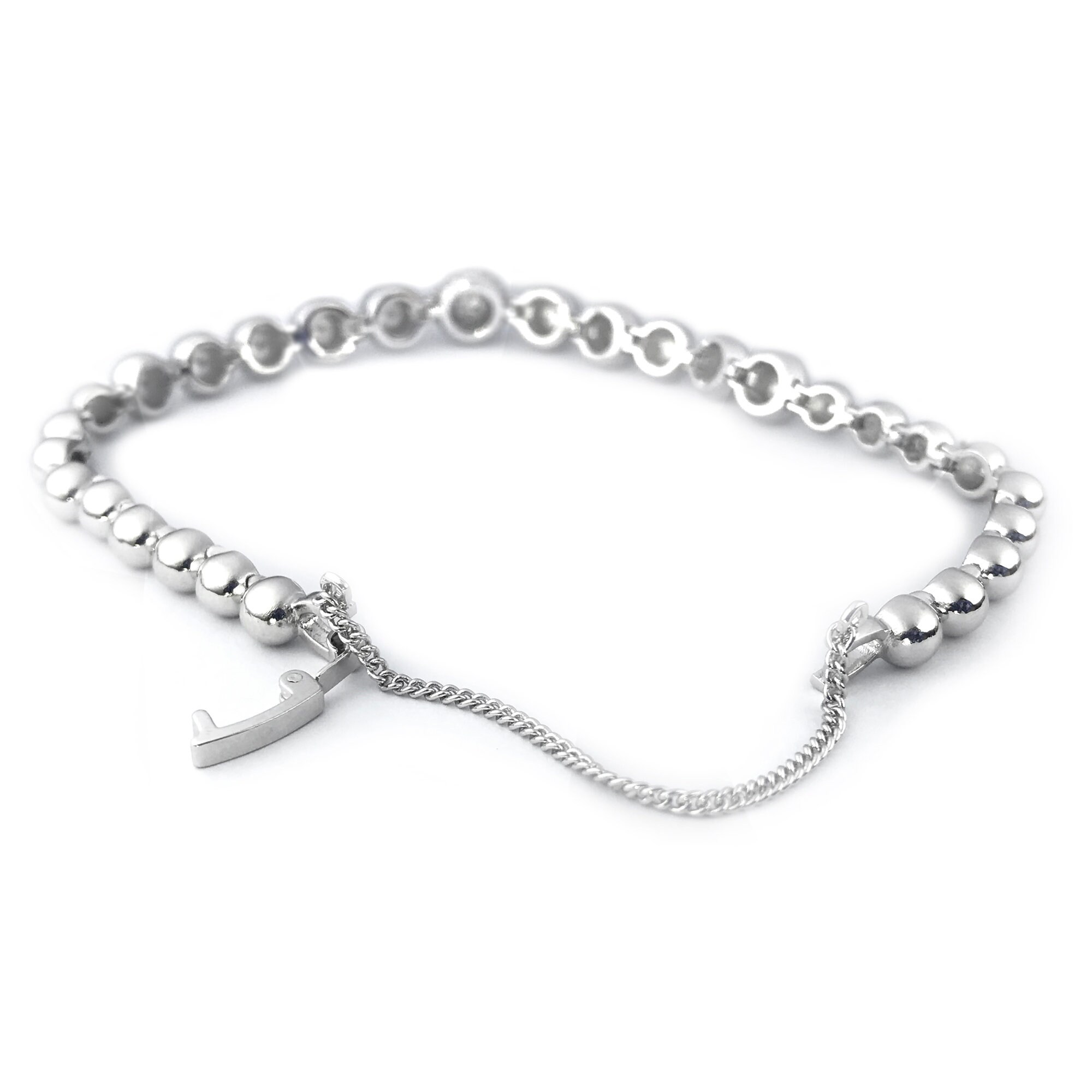 Stainless Steel Beads Bracelet Clear Cubic Zirconia Etsy Canada