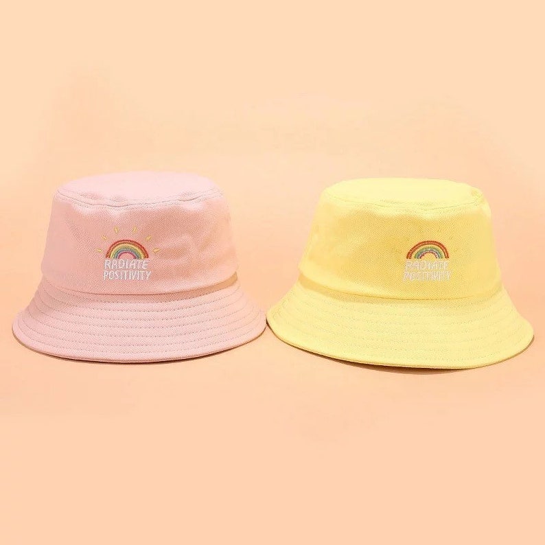 Pride Themed Rainbow Bucket Hat Free Shipping Etsy