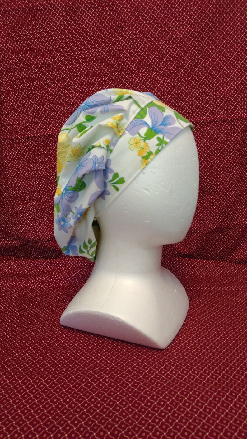 Dentist Cap Bouffant Surgical Bonnet Nurses Cap Women\u2019s Cotton Tech hat RN Hat Scrub Cap Chemo Hat American made Veterinarian Cap
