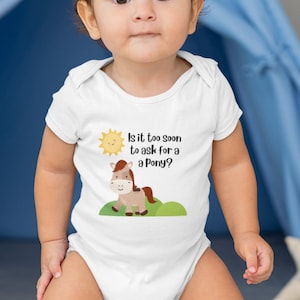 Fun Pony Baby Bodysuit Gift Horse Baby Shower Gift for New Mum Horse Rider Gift Baby Girl Pony Gift New Baby Fun Pony Gift