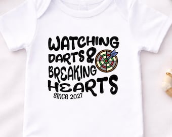 Darts Baby Bodysuit Darts Fan Babygrow Gift The Cobra Dart Player Baby Gift  Barney Baby Darts Fan New Darts Parent Dad Gift