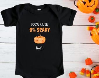Déguisement d'Halloween personnalisé sur le thème du potiron pour un nouveau-né, cadeau d'Halloween pour un nouveau-né