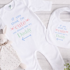 If You Think I'm Cute You Should See My Twin Baby Bodysuit/Onesie® | Baby Shower Gift | Baby Twins Gift | Twins Gift | CuteTwins Gift