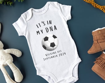 Body Révéler la grossesse Football Fan de football Babygrow Cadeau babyshower Cadeau pour bébé joueur Nouveau Fan de football Nouveau Cadeau de football pour parent et nouvelle maman