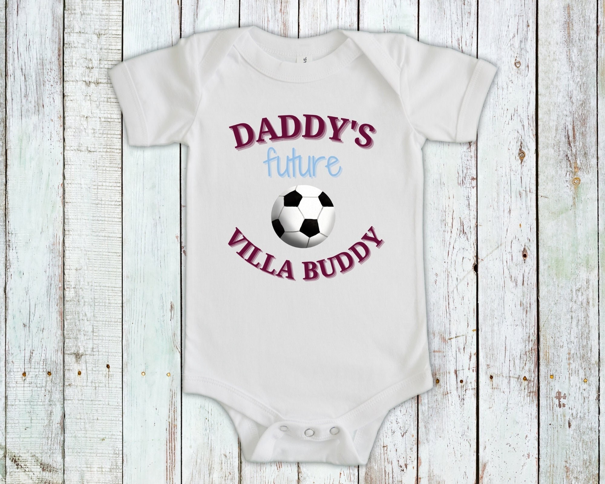 Daddys Future Villa Buddy | Baby Villa Fan | Baby Villa Buddy | New Baby Villa Supporter | New Father Villa Fan | Villa Dad Birthday
