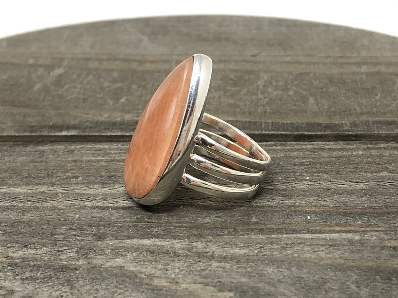 6 12 Ring Size|Amazonite Ring|Sterling Silver Ring|Green Ring|Natural Gemstone Ring