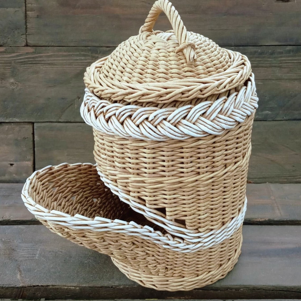 Beige Korb für Küchendekoration und Kartoffel und | Etsy