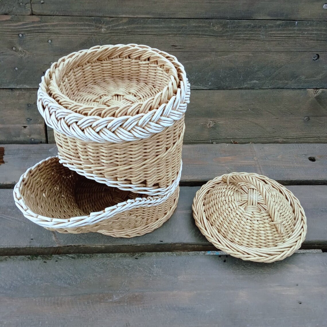 Beige Korb für Küchendekoration und Kartoffel und | Etsy