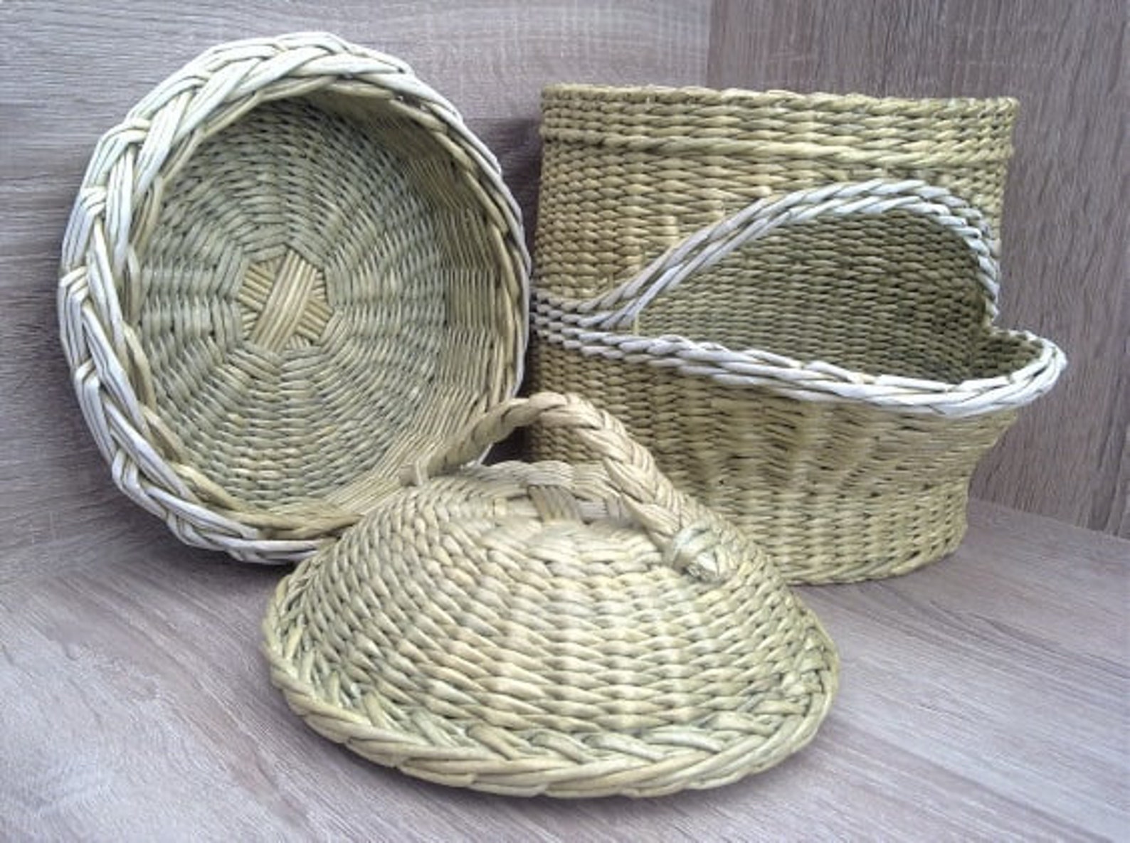 Potato and Onion Basket Wicker Vegetable Basket Housewarming Etsy