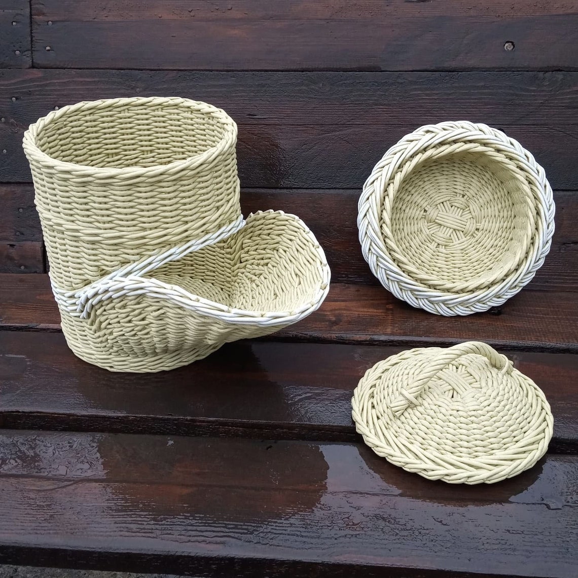 Potato and Onion Basket Wicker Vegetable Basket Housewarming Etsy