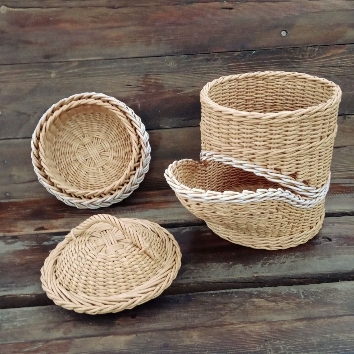 Beige Korb für Küchendekoration und Kartoffel und | Etsy