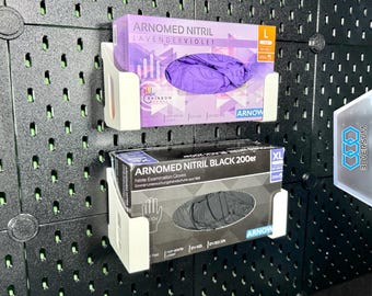 Glove Box Holder – Holder for disposable glove boxes (100/200) | for IKEA Skadis