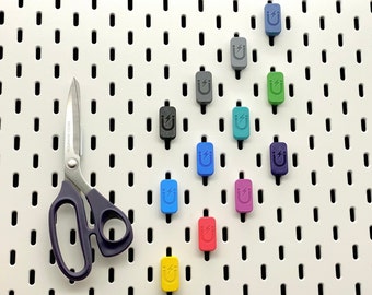 Cable Holder For Ikea Skadis | Various Colours | Peg Board Accessories For Various Items | Storage Container Box Scissors Tools Tidy Holder