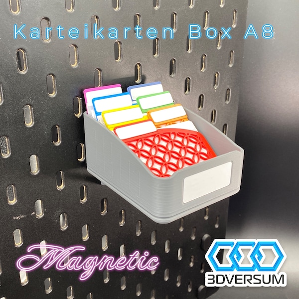 Karteikarten Box A8 Magnetic - für Ikea Skadis