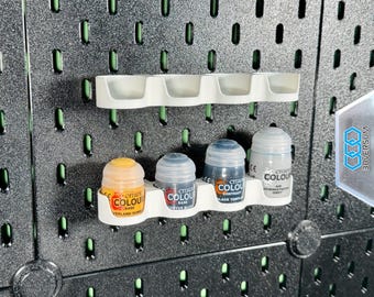 3DVERSUM Paint Pot Rack | Holder for Citadel paints for IKEA SKÅDIS and FlexiBoard