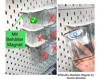 Containermagneet voor de originele Ikea Skadis containers