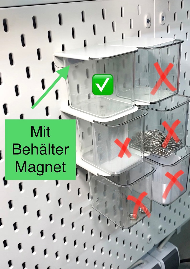 Behälter Magnet für die Original Ikea Skadis Behälter Bild 4