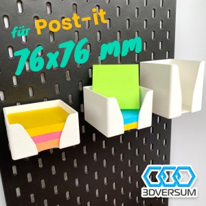 Scatola per appunti 76 x 76 mm Post-it per Ikea Skadis, scatola per appunti