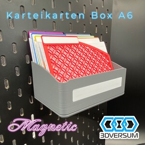 Scatola per schede A6 magnetica - per Ikea Skadis