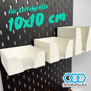 Scatola per appunti 10 x 10 cm per Ikea Skadis, scatola per appunti