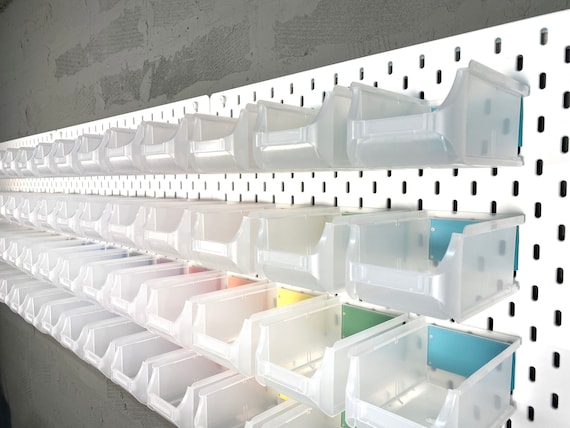 Sichtlager Stapelbox Halter für Ikea Skadis