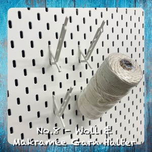 No.8 Wool & Macrame Yarn Holder for Ikea Skadis