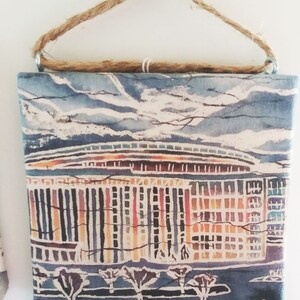- Welcome to Golden Colorado Art Batik Painting Colorado Main Street Mini Batik CanvasOrnament 3x3